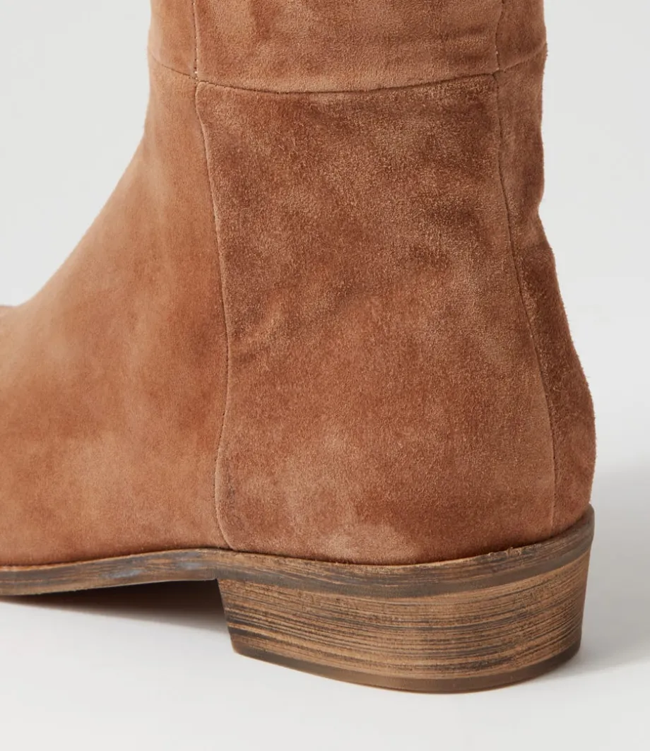 Strath Light Choc Suede Knee High Boots