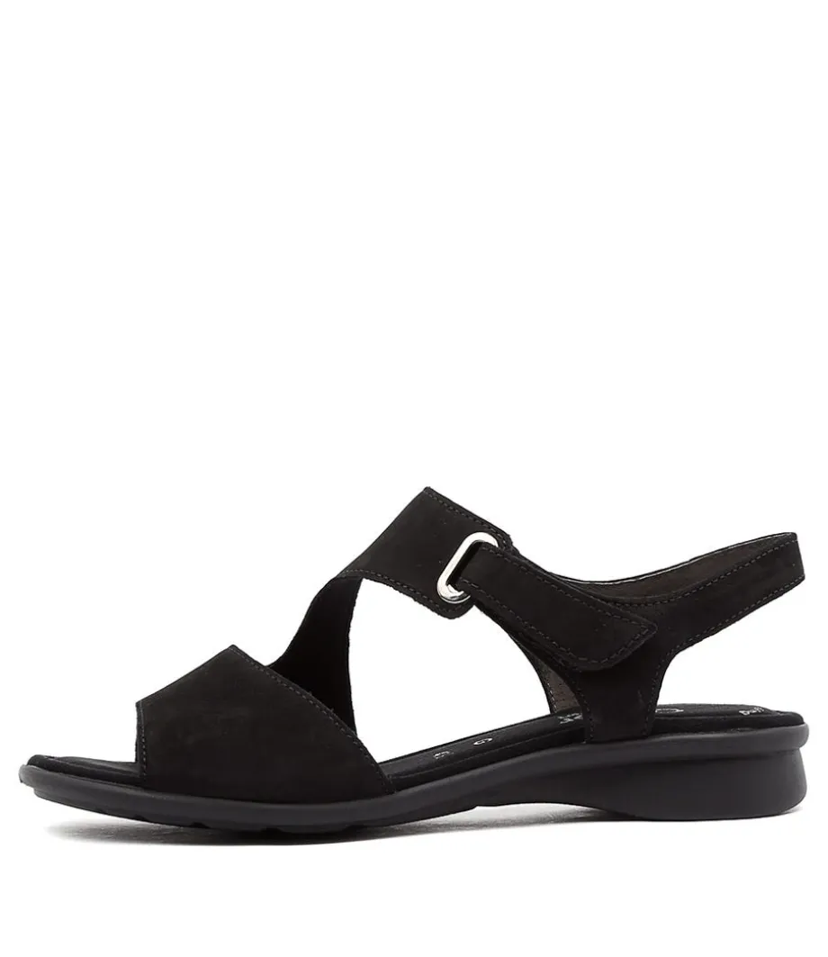 Suraya Schwarz Nubuck Leather