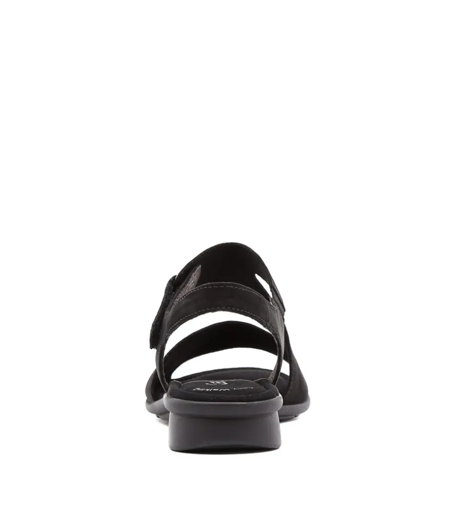 Suraya Schwarz Nubuck Leather