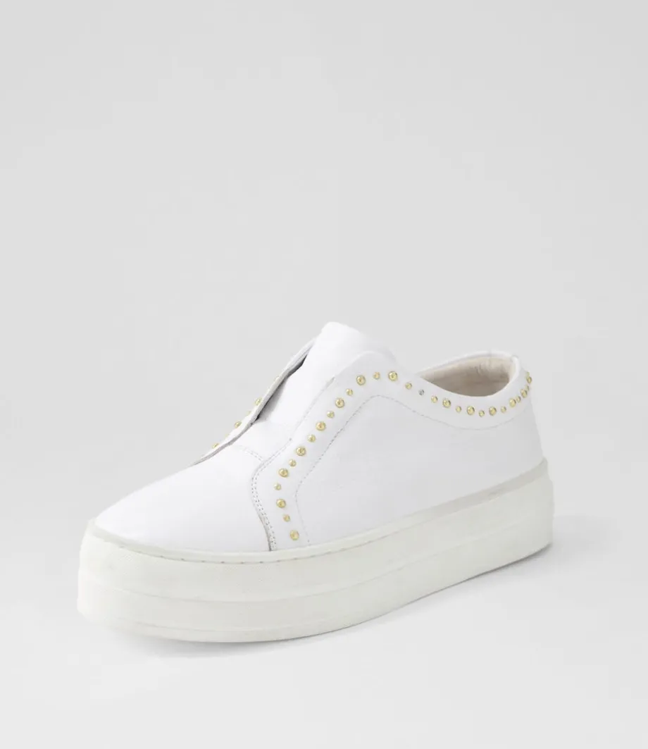 Synty White Leather Sneakers