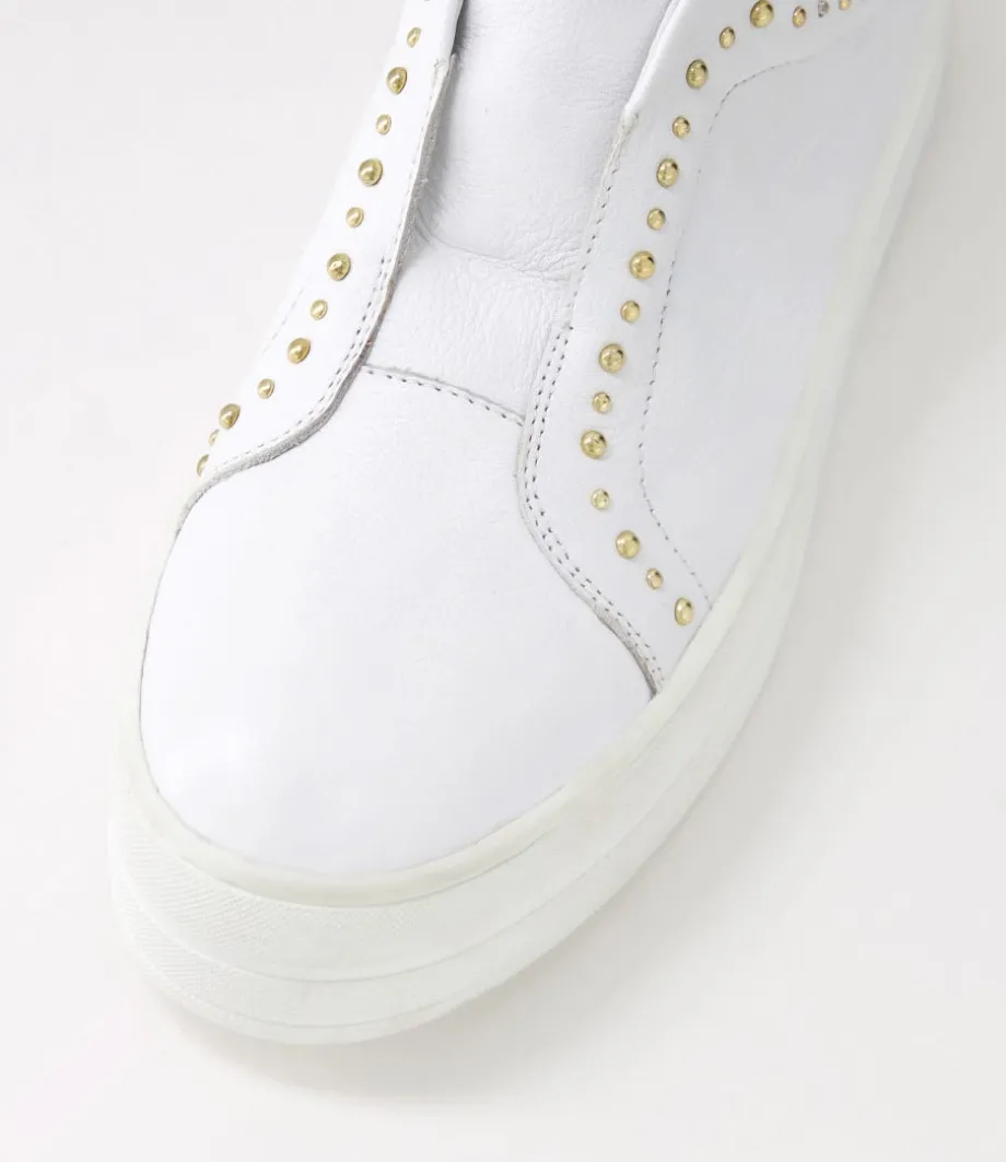 Synty White Leather Sneakers