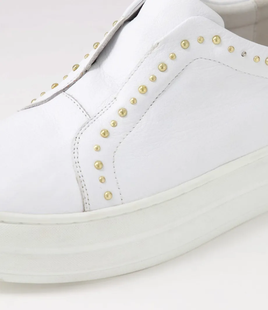Synty White Leather Sneakers