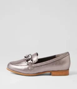 Tamest Xf Pewter Squares Leather Loafers