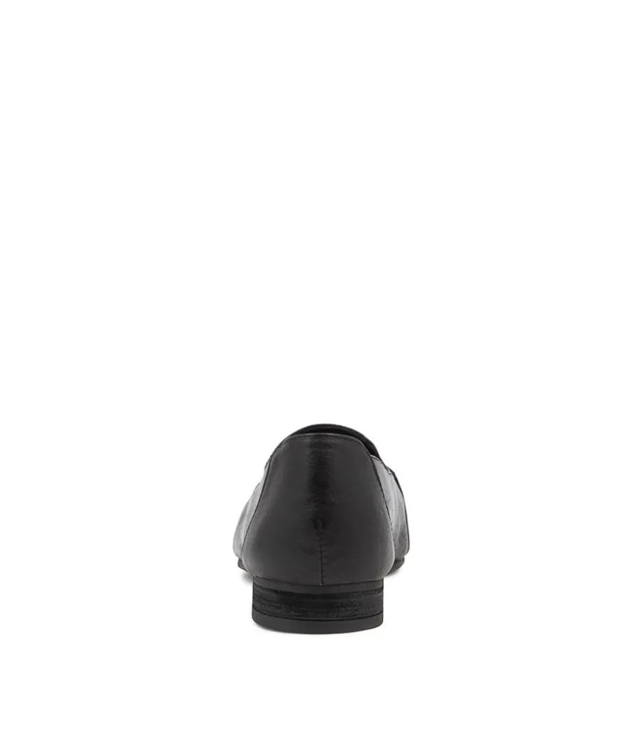 Tilony Black Leather Loafers