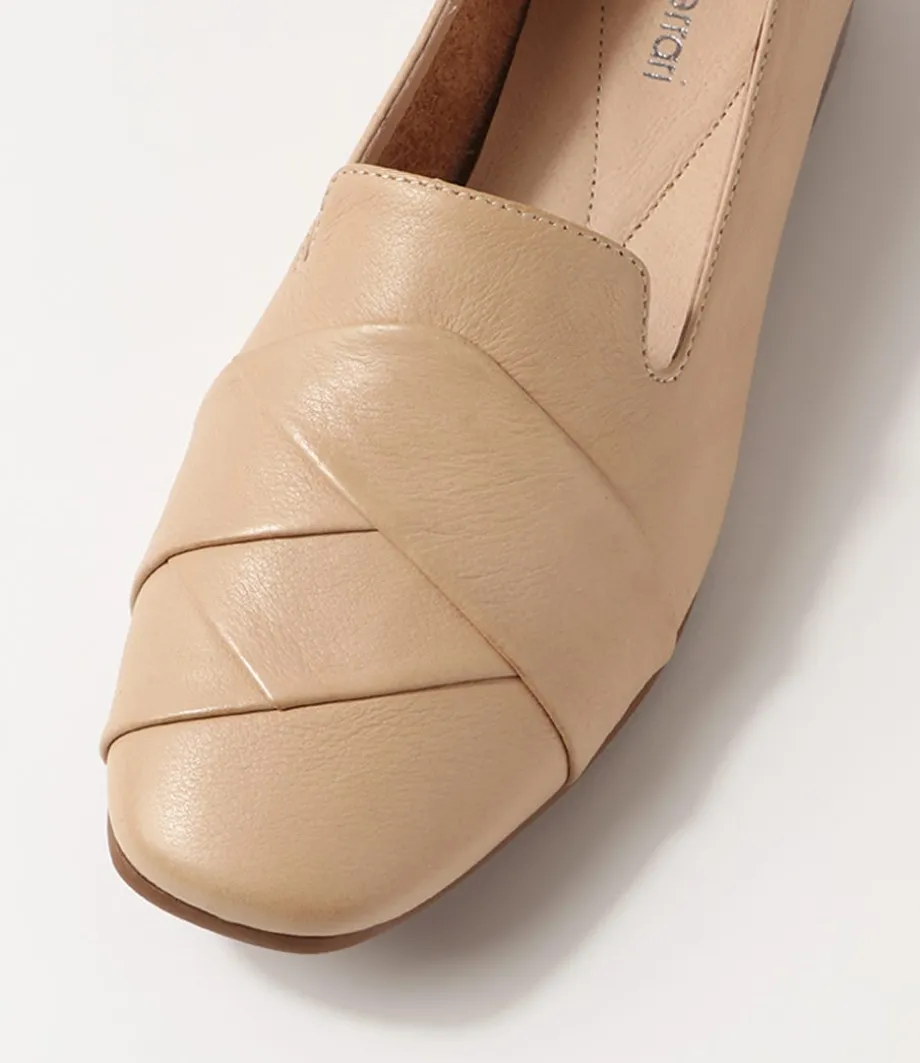 Tilony Taupe Leather Loafers