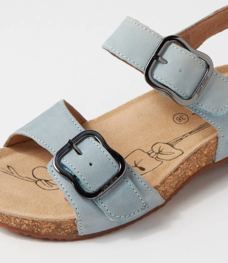 Tonga 62 Sky Blue Leather Sandals