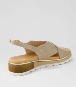Ulrika Taupe Lizard Leather Sandals