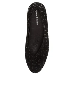 Umme Black Sparkle Suede Wedges