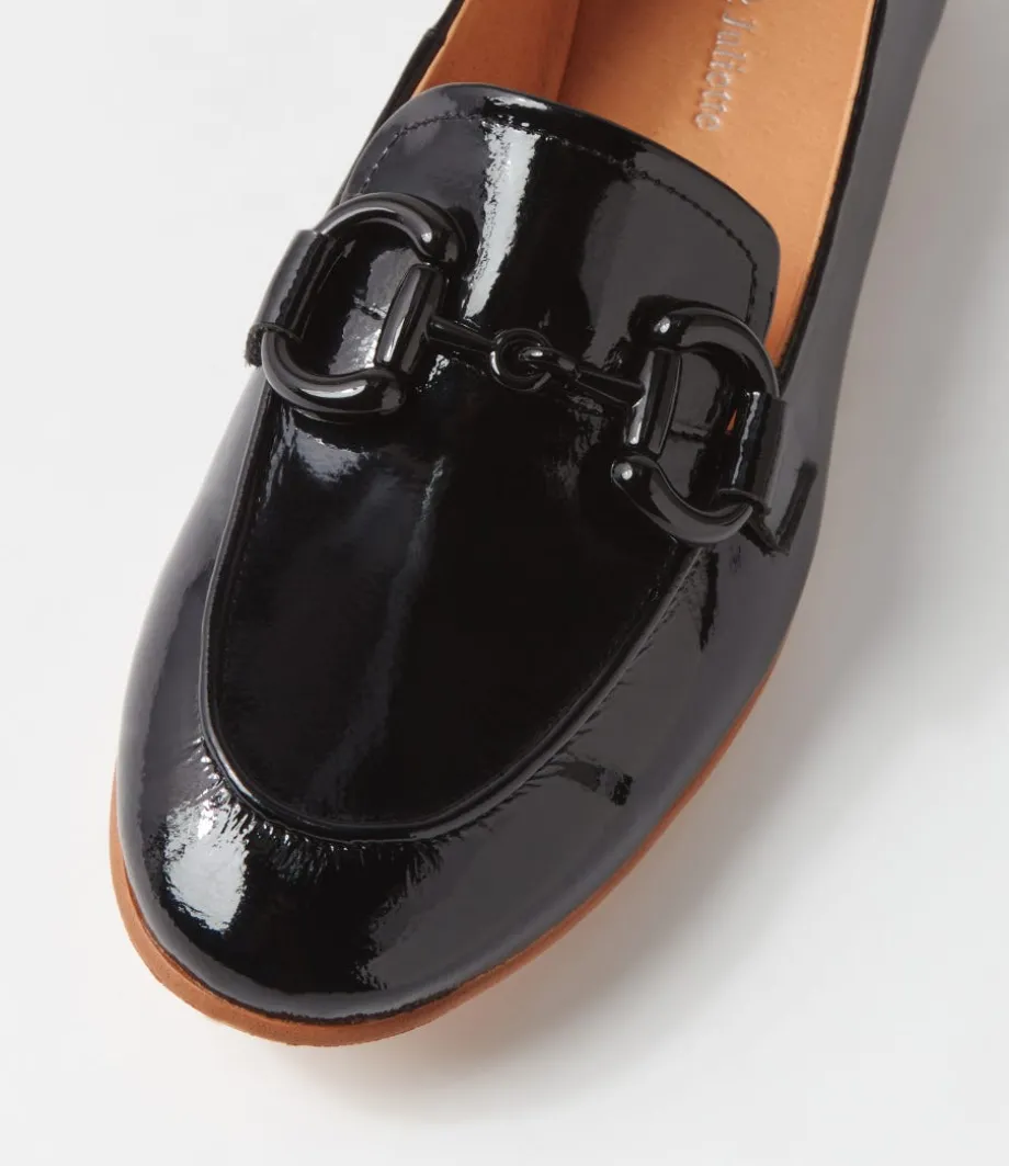 Uta Black Patent Leather Loafers