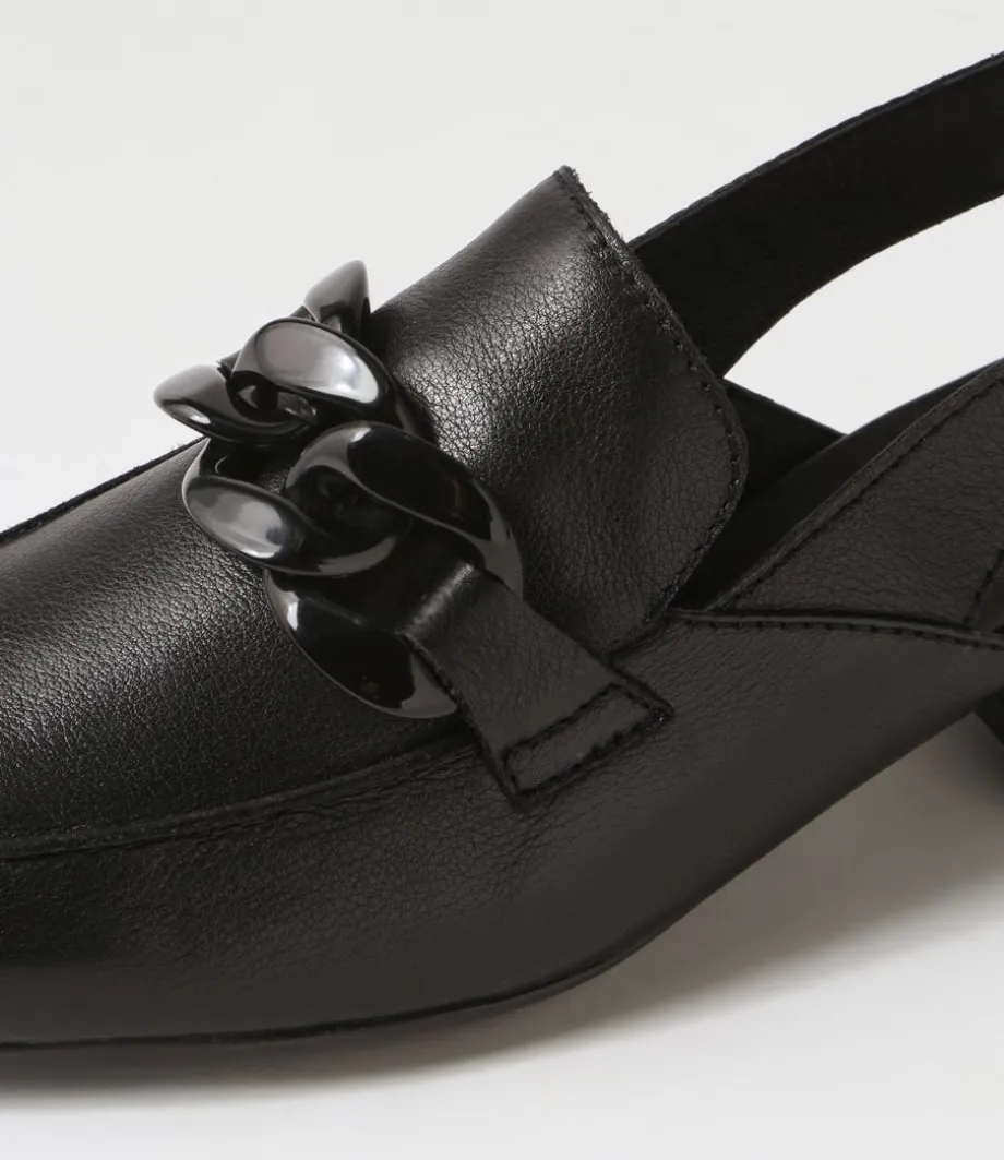 Vaborys Black Leather Heels