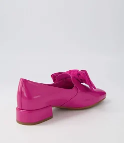 Varva Fuchsia Patent Suede Heels