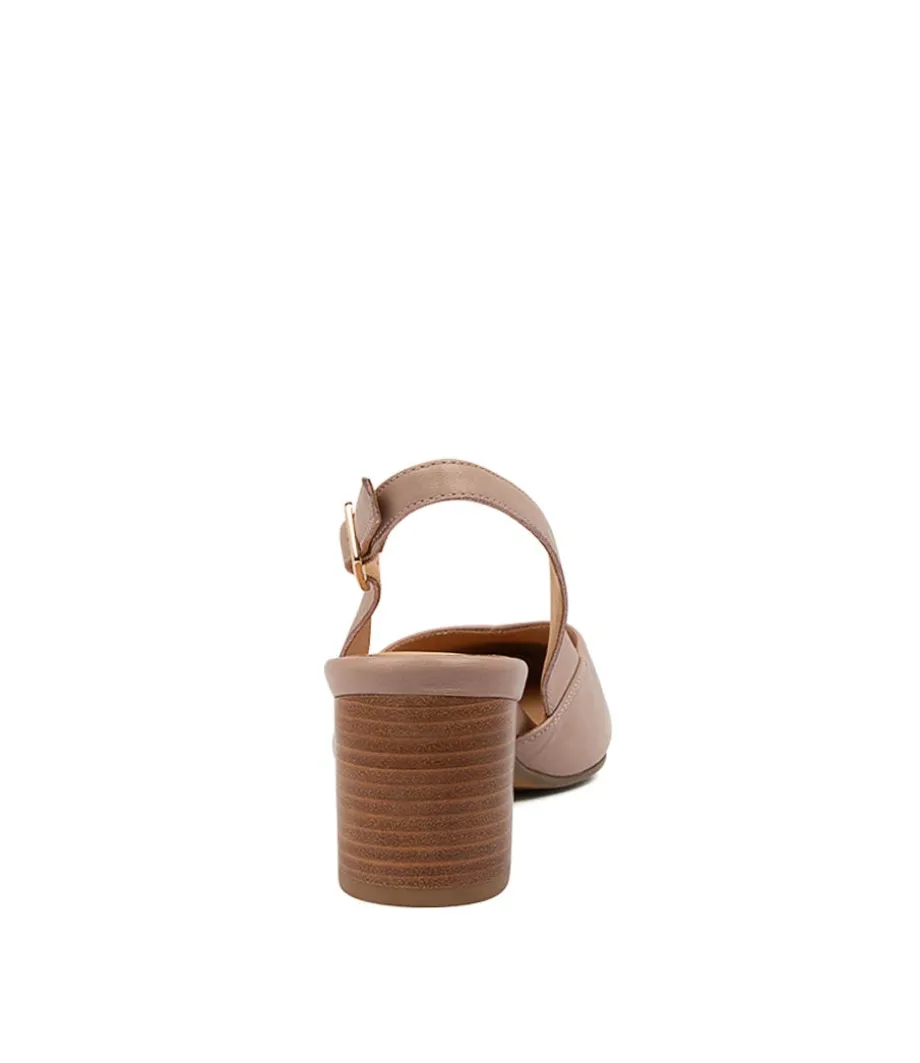 Veera Xw Blush Leather Heels