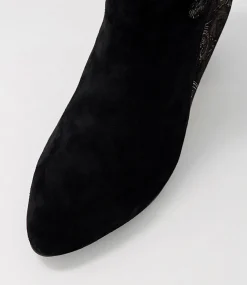 Veyda Xw Black Bronze Paisely Ankle Boots