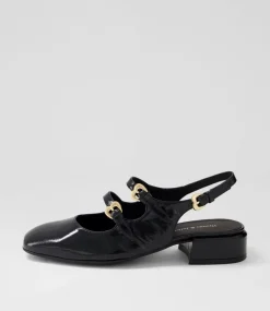 Viraz Black Patent Leather Heels