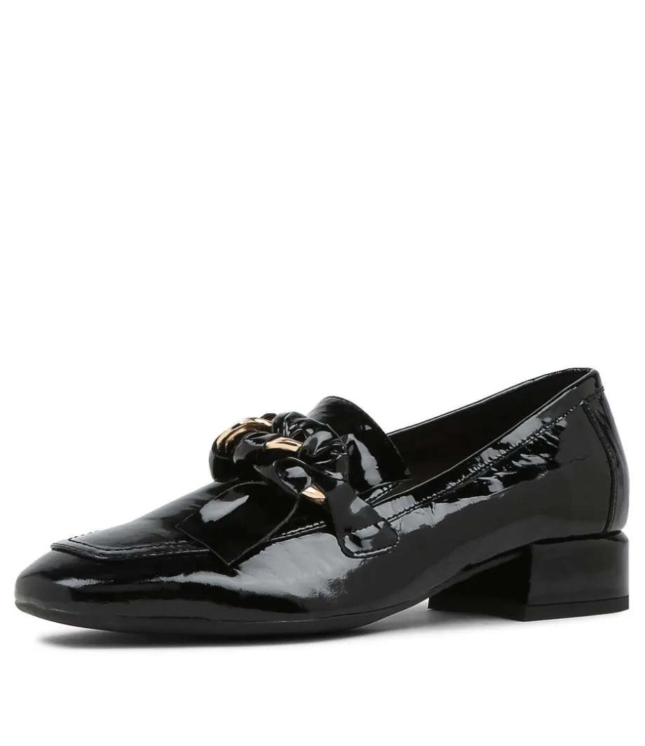 Viserys Black Shrunken Patent Heels