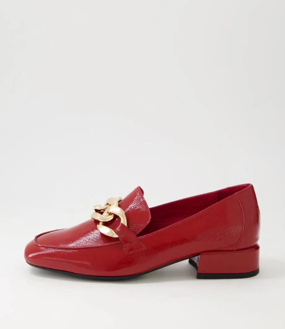 Vivandy Dark Red Patent Leather Heels