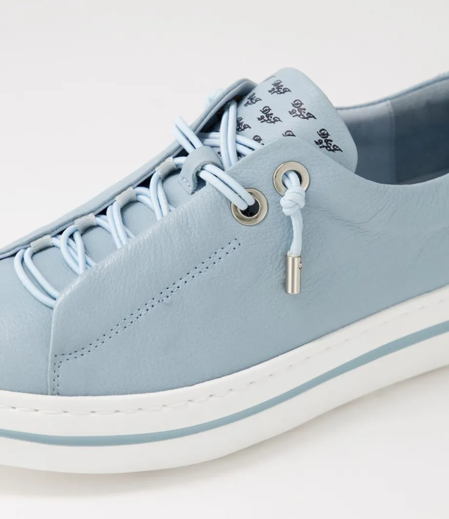 Wattel Denim White Leather Sneakers