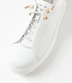 Wattel White Leather Sneakers