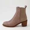 Werson Taupe Weave Leather Ankle Boots