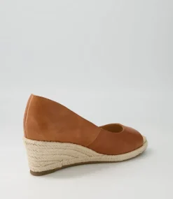 Whispa W Tan Leather Espadrilles