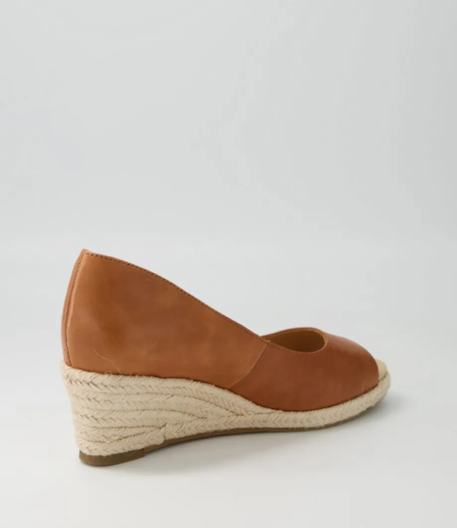 Whispa W Tan Leather Espadrilles