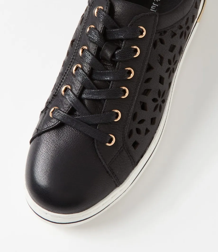 Wim Black White Leather Sneakers
