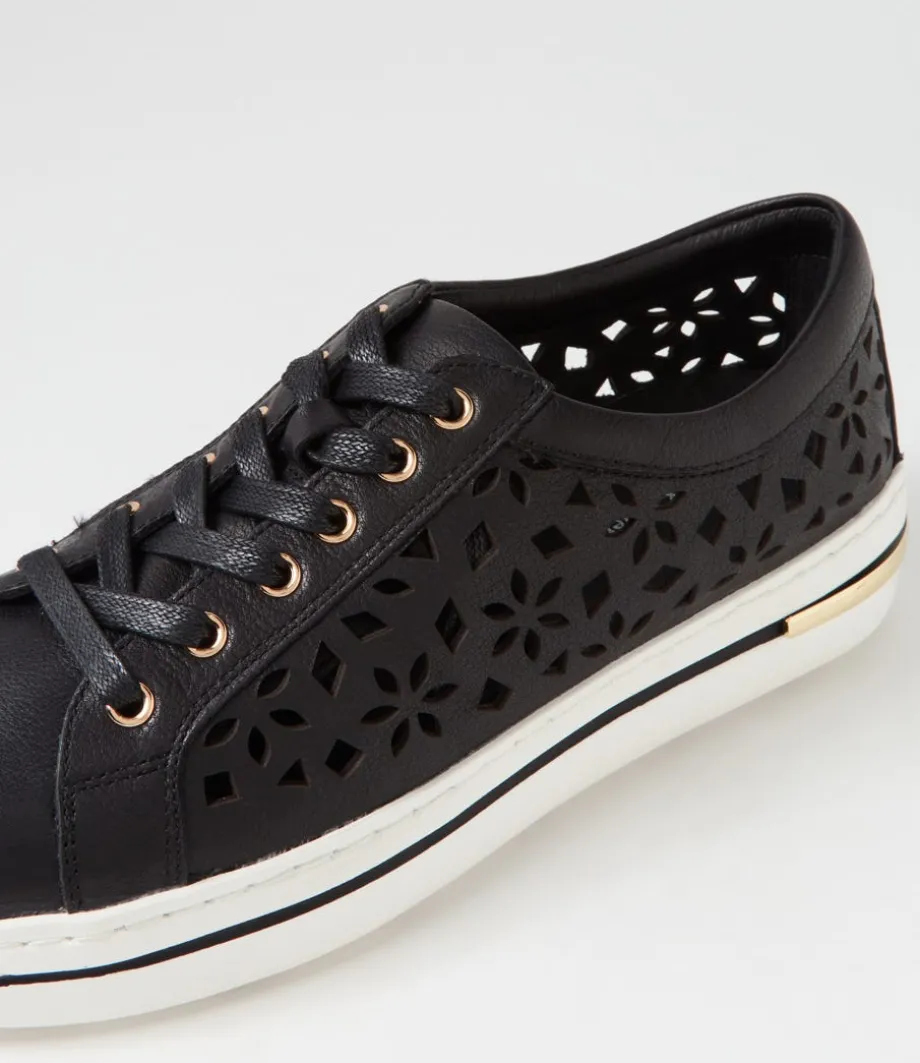 Wim Black White Leather Sneakers