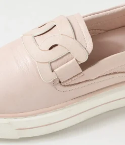 Yinnit Dusty Pink White Leather Sneakers