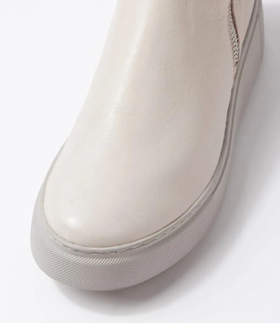 Yogue Ivory Misty Leather Calf Boots