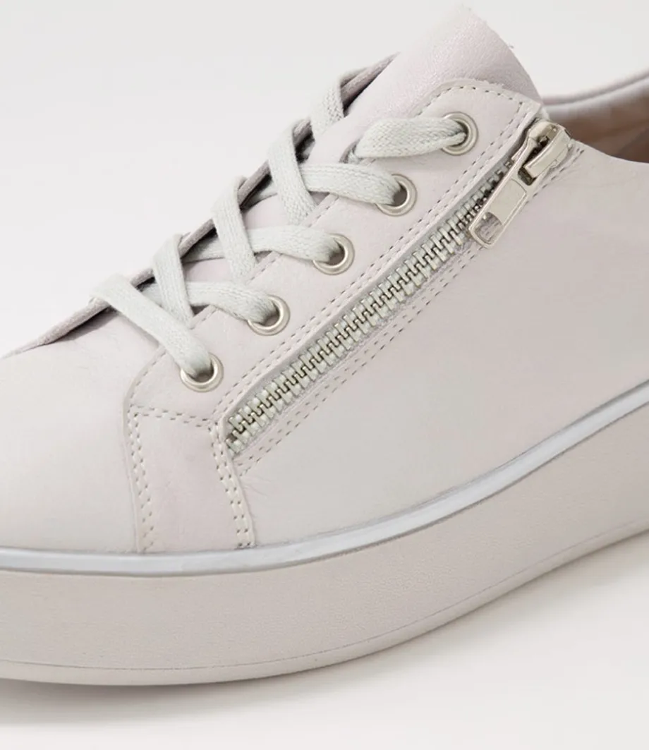 Zissy W Ivory Leather Sneakers