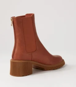 Zozo Cognac Leather Chelsea Boots